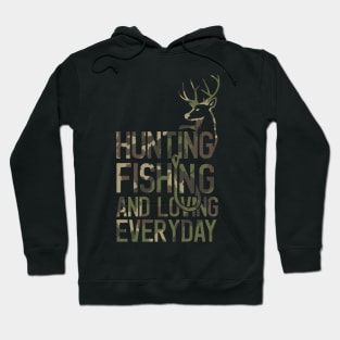 Funny Fishing And Hunting Camo Hunter Fisherman Camouflage Hoodie